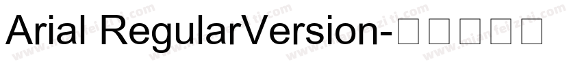 Arial RegularVersion字体转换